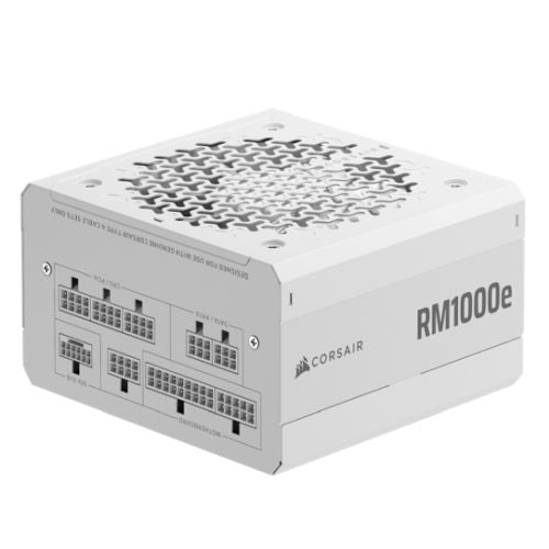Corsair 1000W RMe Series RM1000e PSU, Fully Modular, Low-Noise, Cybenetics Gold, Zero RPM Mode, ATX 3.1, PCIe 5.1, White