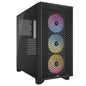Corsair 3000D RGB Airflow Gaming Case w/ Glass Window, ATX, 3x AR120 RGB Fans, GPU Cooling, 4-Slot GPU Support, High-Airflow Front, Black