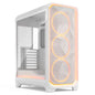 Fractal Design Meshify 3 Ambience Pro RGB (White TG Clear) Gaming Case w/ Clear Window, E-ATX, Mesh Front, 3x RGB Fans, Adjust Pro Hub, USB-C 20Gbps