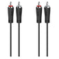 Hama 2x RCA Plugs to 2x RCA Plugs, 3 Metre