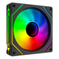 Vida Infinity02 Reverse Blade12cm ARGB PWM Case Fan, Hydraulic Bearing, Infinity Mirror Effect on Centre & Sides, 800-1800 RPM, Black