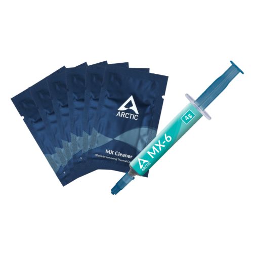 ARCTIC MX-6 Thermal Compound 4g Syringe & 6x MX Cleaner Wipes